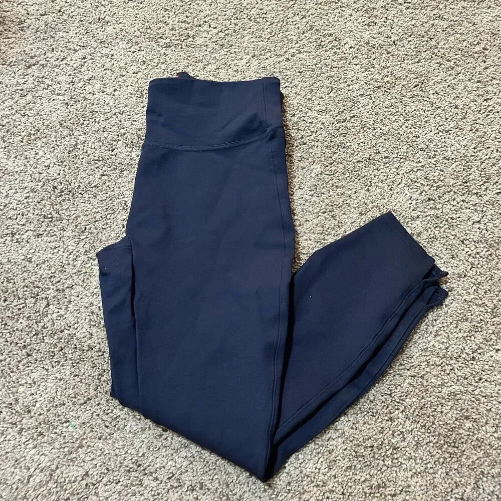 SPANX Women's Ankle Length Ponte Leggings Size S‎ Navy Blue Slimming Stretch